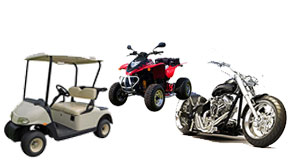 Motorcycles, Scooters, ATVs, UTVs, Golf Carts, and Snowmobiles